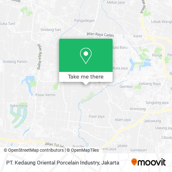 PT. Kedaung Oriental Porcelain Industry map