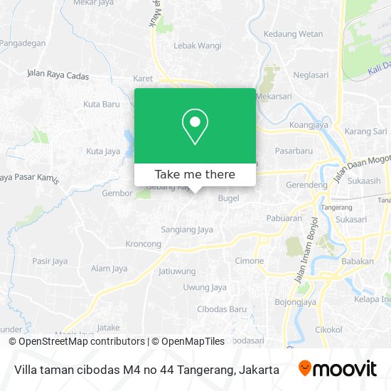 Villa taman cibodas M4 no 44 Tangerang map
