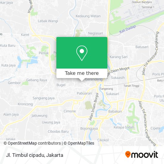 Jl. Timbul cipadu map