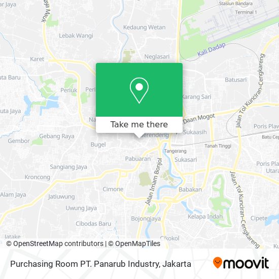 Purchasing Room PT. Panarub Industry map