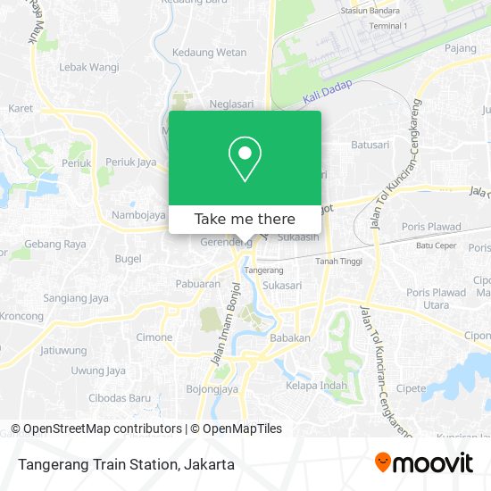 Tangerang Train Station map
