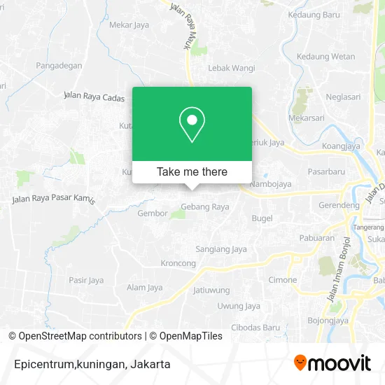 Epicentrum,kuningan map