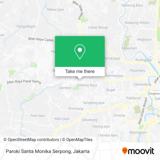 Paroki Santa Monika Serpong map