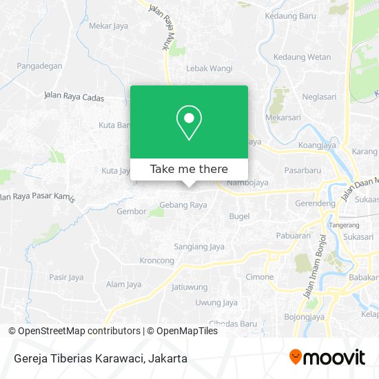 Gereja Tiberias Karawaci map