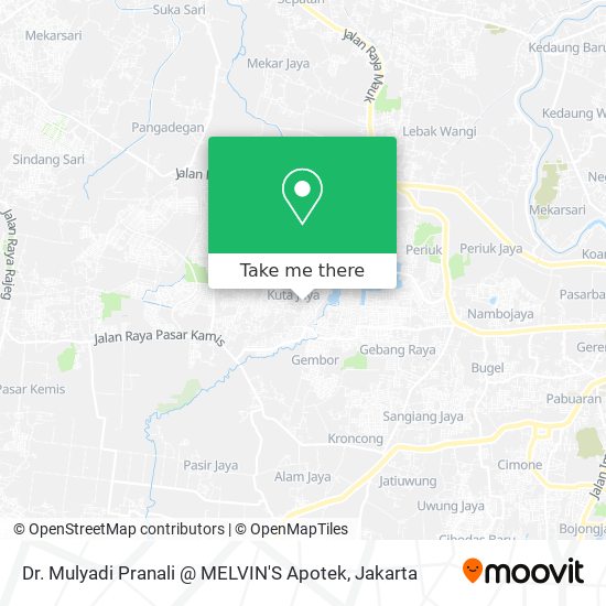 Dr. Mulyadi Pranali @ MELVIN'S Apotek map