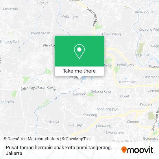 Pusat taman bermain anak kota bumi tangerang map
