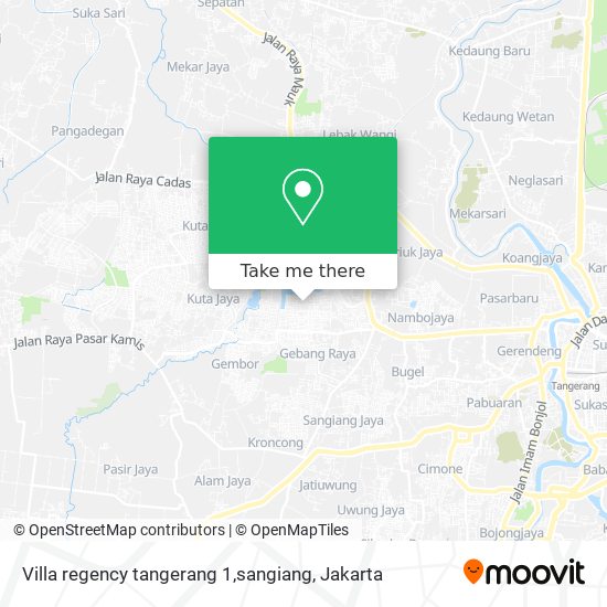 Villa regency tangerang 1,sangiang map