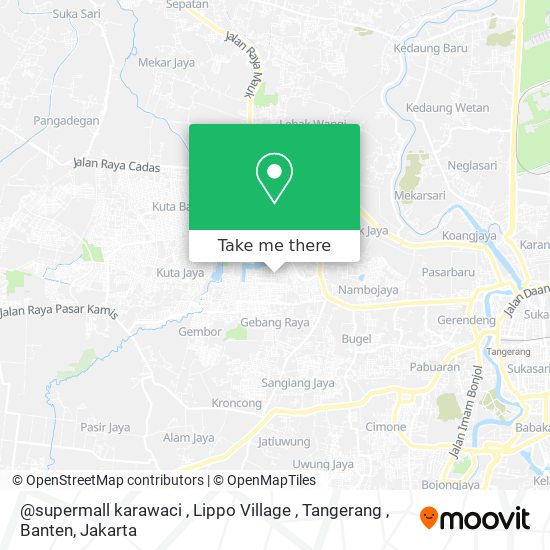 @supermall karawaci , Lippo Village , Tangerang , Banten map