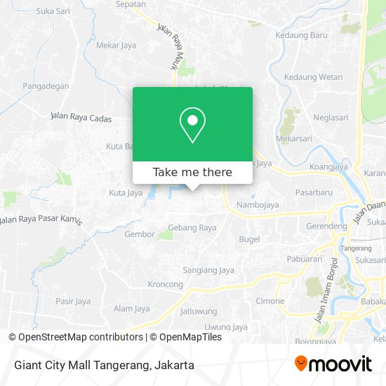 Giant City Mall Tangerang map