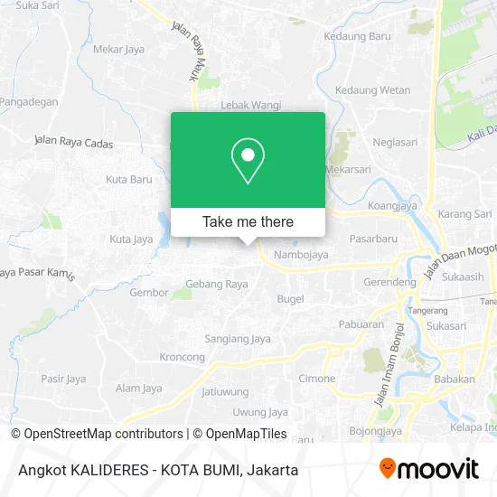 Angkot KALIDERES - KOTA BUMI map
