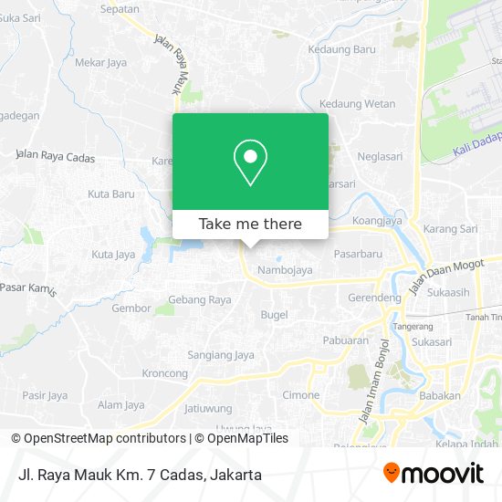 Jl. Raya Mauk Km. 7 Cadas map