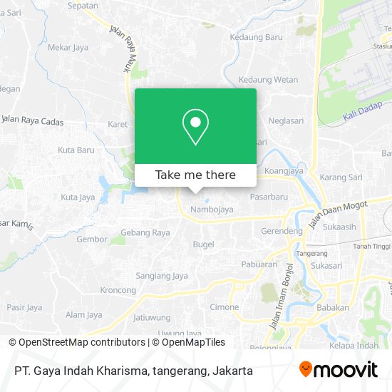 PT. Gaya Indah Kharisma, tangerang map