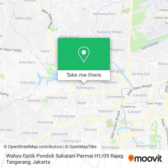 Wahyu Optik Pondok Sukatani Permai H1 / 09 Rajeg Tangerang map