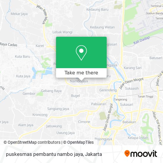 puskesmas pembantu nambo jaya map