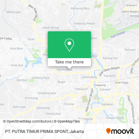 PT. PUTRA TIMUR PRIMA SPONT map