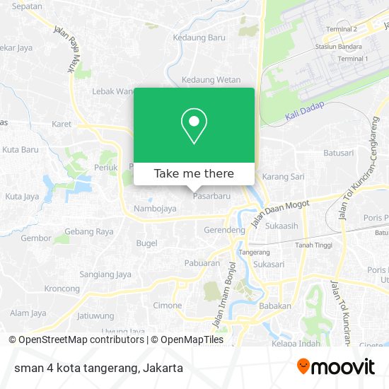 sman 4 kota tangerang map