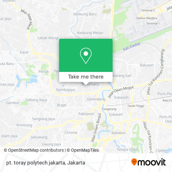 pt. toray polytech jakarta map