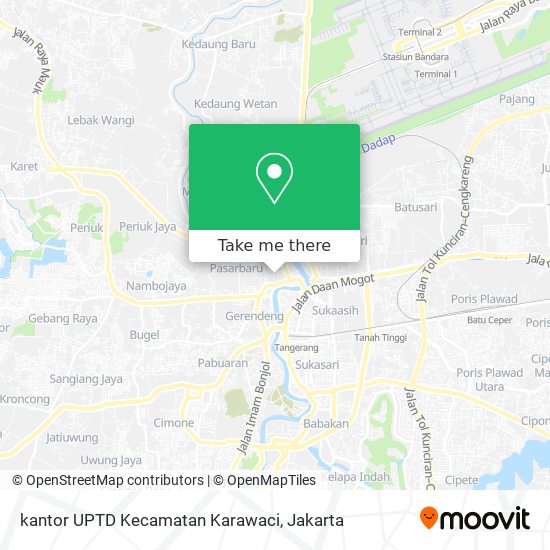 kantor UPTD Kecamatan Karawaci map