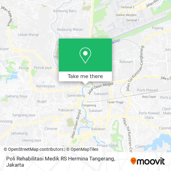 Poli Rehabilitasi Medik RS Hermina Tangerang map
