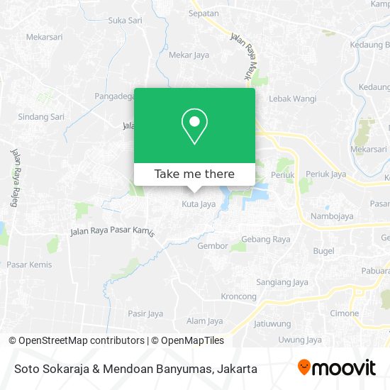 Soto Sokaraja & Mendoan Banyumas map