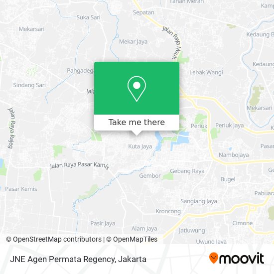 JNE Agen Permata Regency map