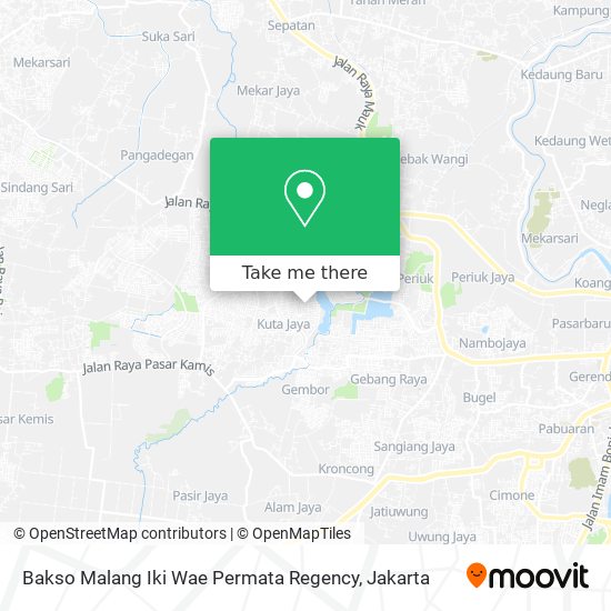 Bakso Malang Iki Wae Permata Regency map