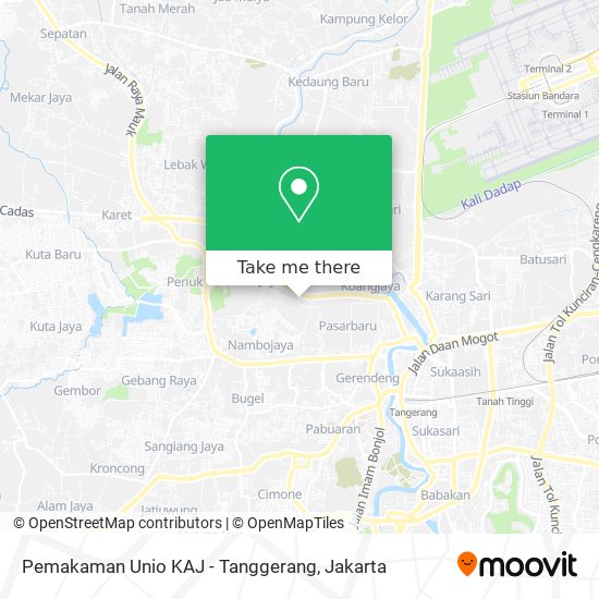 Pemakaman Unio KAJ - Tanggerang map