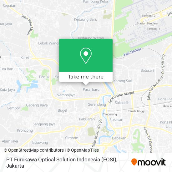 PT Furukawa Optical Solution Indonesia (FOSI) map