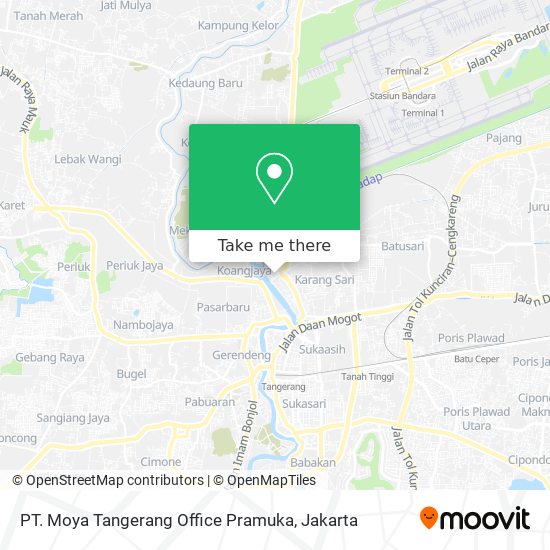 PT. Moya Tangerang Office Pramuka map