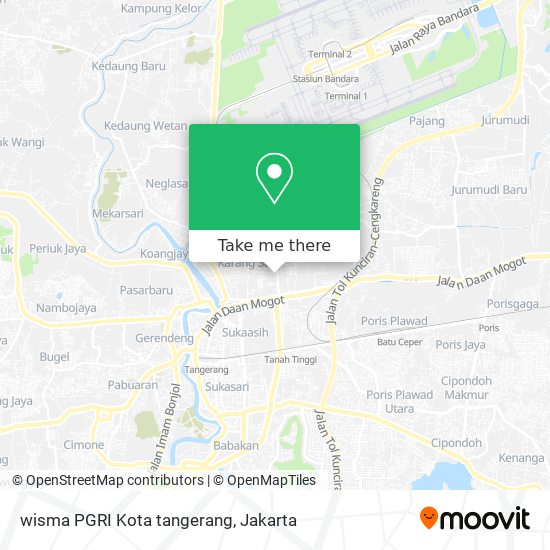 wisma PGRI Kota tangerang map