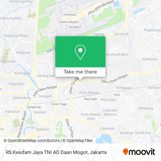 RS.Kesdam Jaya TNI AD Daan Mogot map