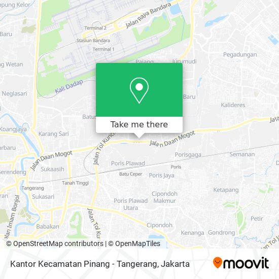Kantor Kecamatan Pinang - Tangerang map