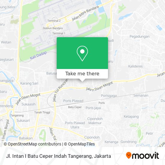 Jl. Intan I Batu Ceper Indah Tangerang map