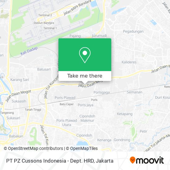 PT PZ Cussons Indonesia - Dept. HRD map