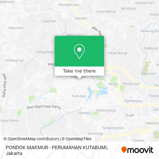 PONDOK MAKMUR - PERUMAHAN KUTABUMI map