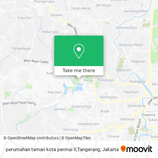 perumahan taman kota permai II,Tangerang map