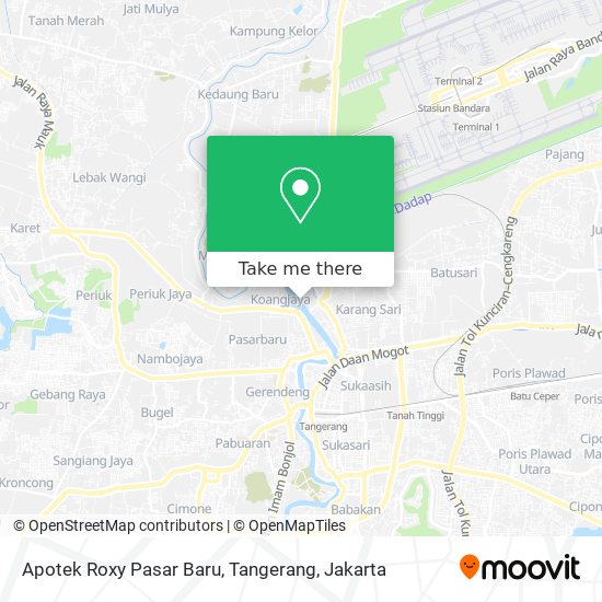 Apotek Roxy Pasar Baru, Tangerang map