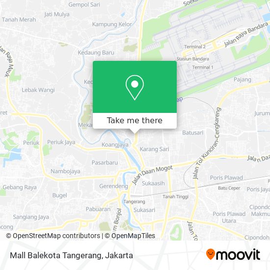 Mall Balekota Tangerang map