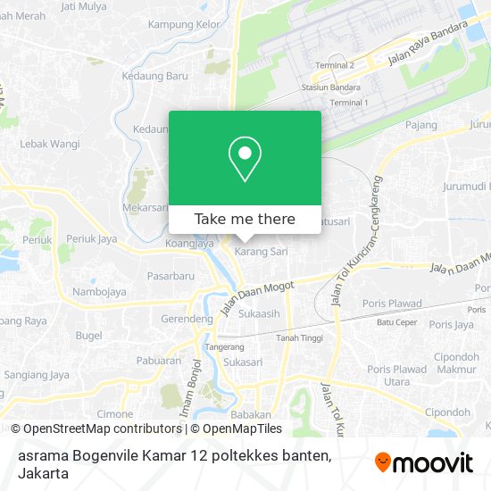 asrama Bogenvile Kamar 12 poltekkes banten map