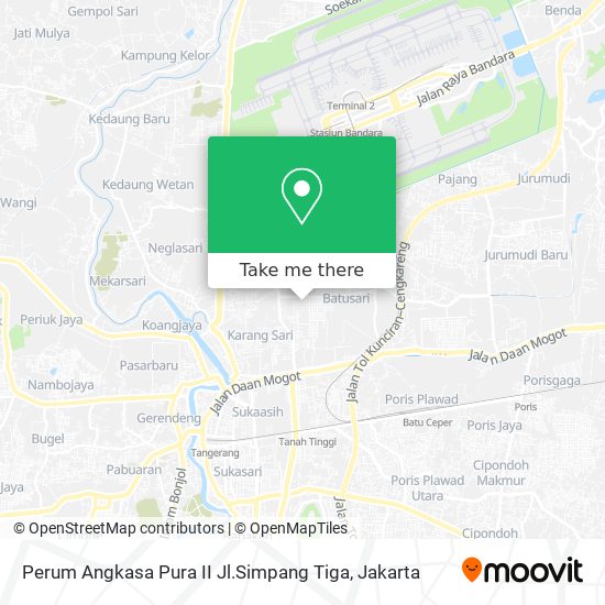 Perum Angkasa Pura II Jl.Simpang Tiga map