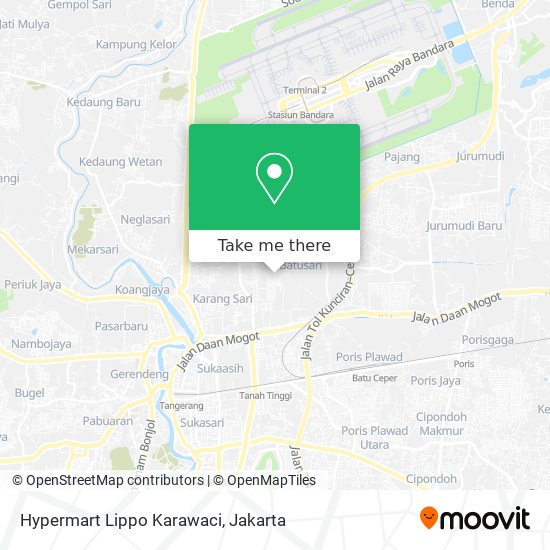 Hypermart Lippo Karawaci map
