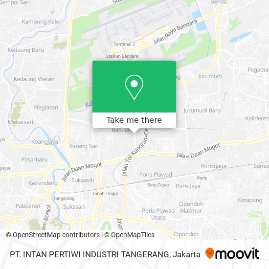 PT. INTAN PERTIWI INDUSTRI TANGERANG map