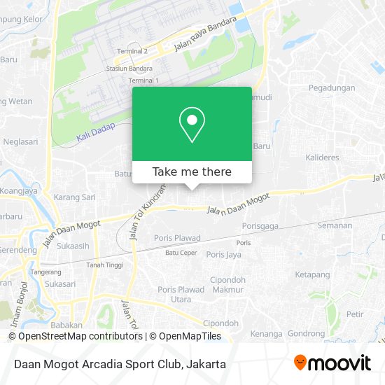 Daan Mogot Arcadia Sport Club map