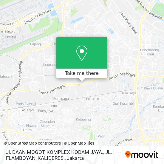 Jl. DAAN MOGOT, KOMPLEX KODAM JAYA., JL. FLAMBOYAN, KALIDERES. map