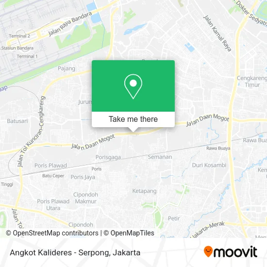 Angkot Kalideres - Serpong map