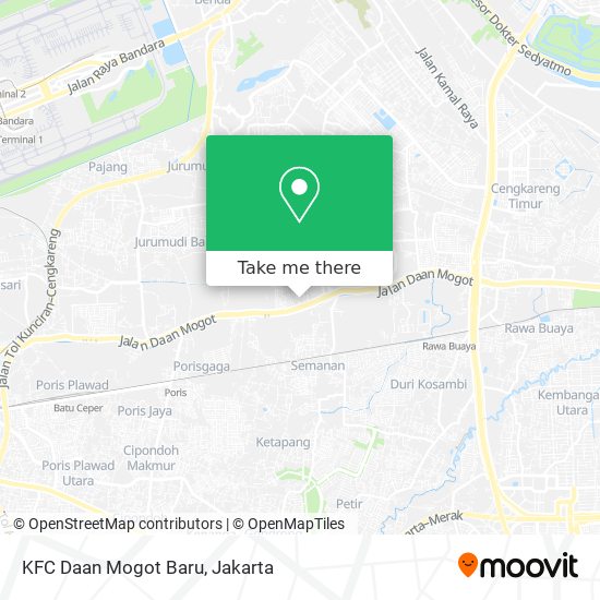 KFC Daan Mogot Baru map