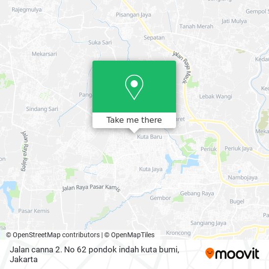 Jalan canna 2. No 62 pondok indah kuta bumi map