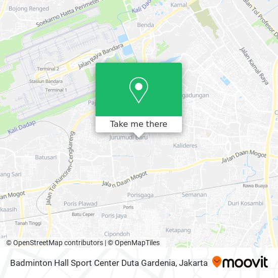 Badminton Hall Sport Center Duta Gardenia map