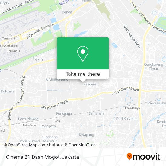 Cinema 21 Daan Mogot map
