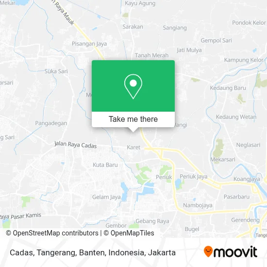 Cadas, Tangerang, Banten, Indonesia map